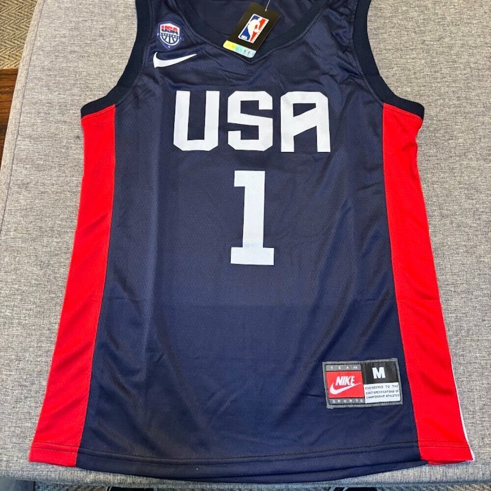 Men's NOLAN Navy Nike USA Basketball Jersey, Medium